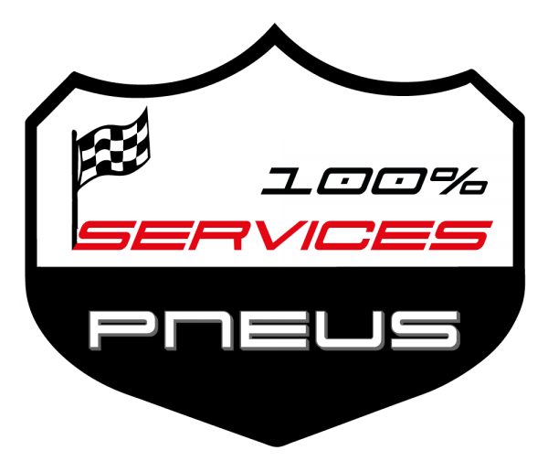 Logo 100 services n b rouge avec contour blanc